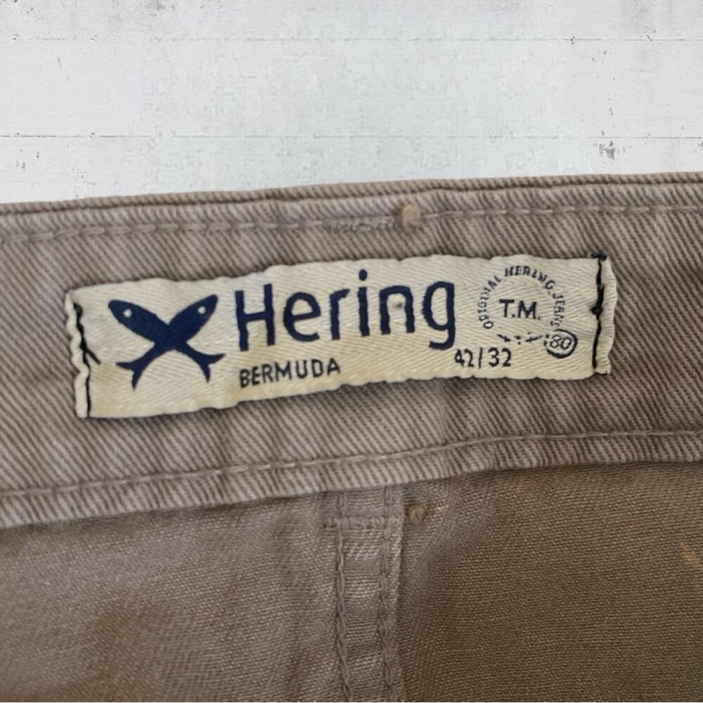 Hering Bermuda Distressed Khaki Jean Shorts Jorts Size US 32 - Picture 7 of 8